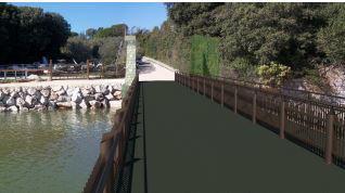 Il rendering del nuovo ponte sul torrente Chioma