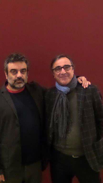 Il regista Massimiliano Civica e il direttore del Metastasio Franco D'Ippolito