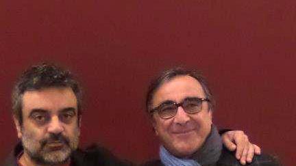 Il regista Massimiliano Civica e il direttore del Metastasio Franco D'Ippolito