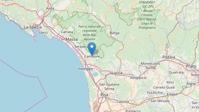 L'epicentro del sisma