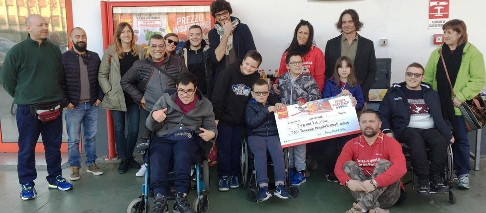 Penny dona 3mila euro a Toscana Disabili Sport