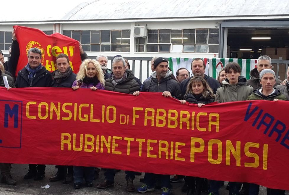 Nuovo sit-in dei lavoratori della Ponsi