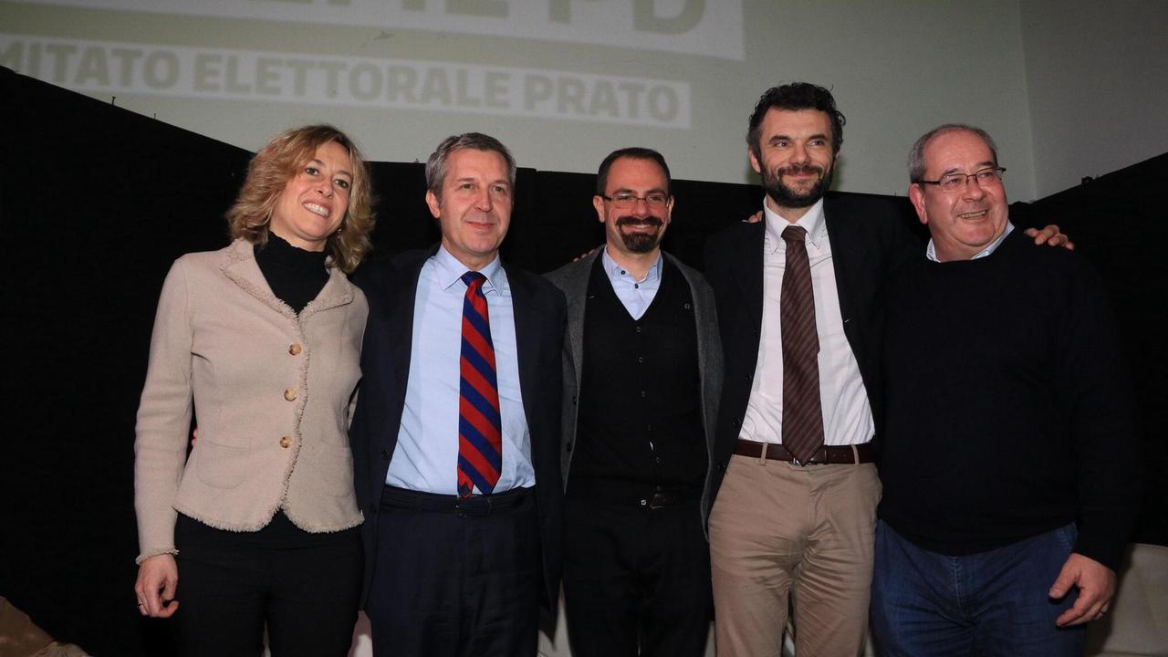 Da sinistra Caterina Bini, Benedetto Della Vedova, Gabriele Bosi, Matteo Biffoni e Antonello Giacomelli (foto Sproviero-Batavia)