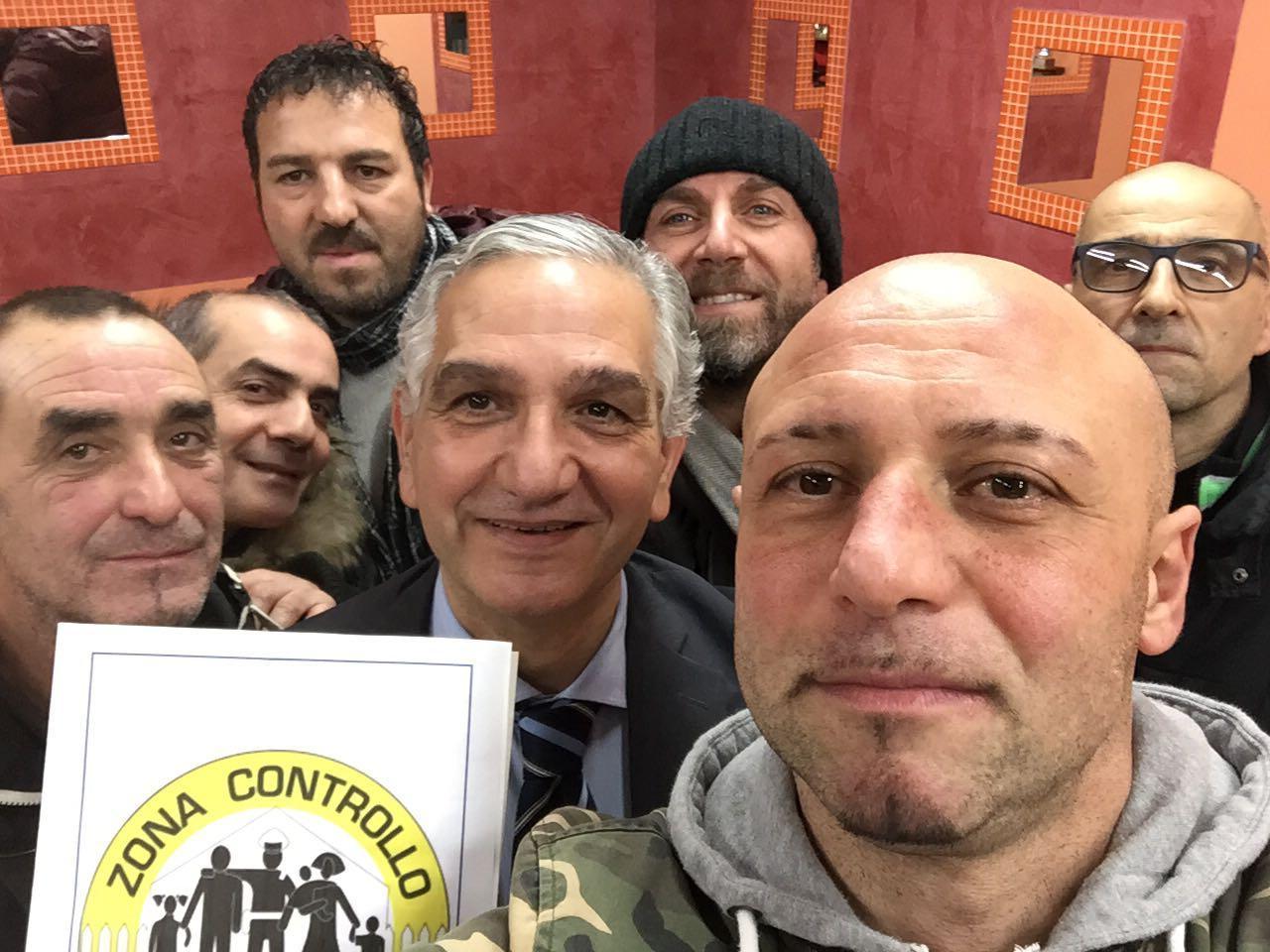 Nella foto Giovanni Mosca, Andrea Manfredini, Nicolino Bonacci, Riccardo Lucarini, Carmine Chiacchio, Massimo Panza e Rosario Mangione