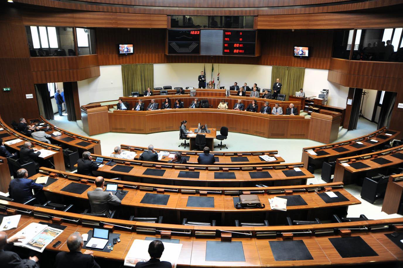 L'aula del consiglio regionale