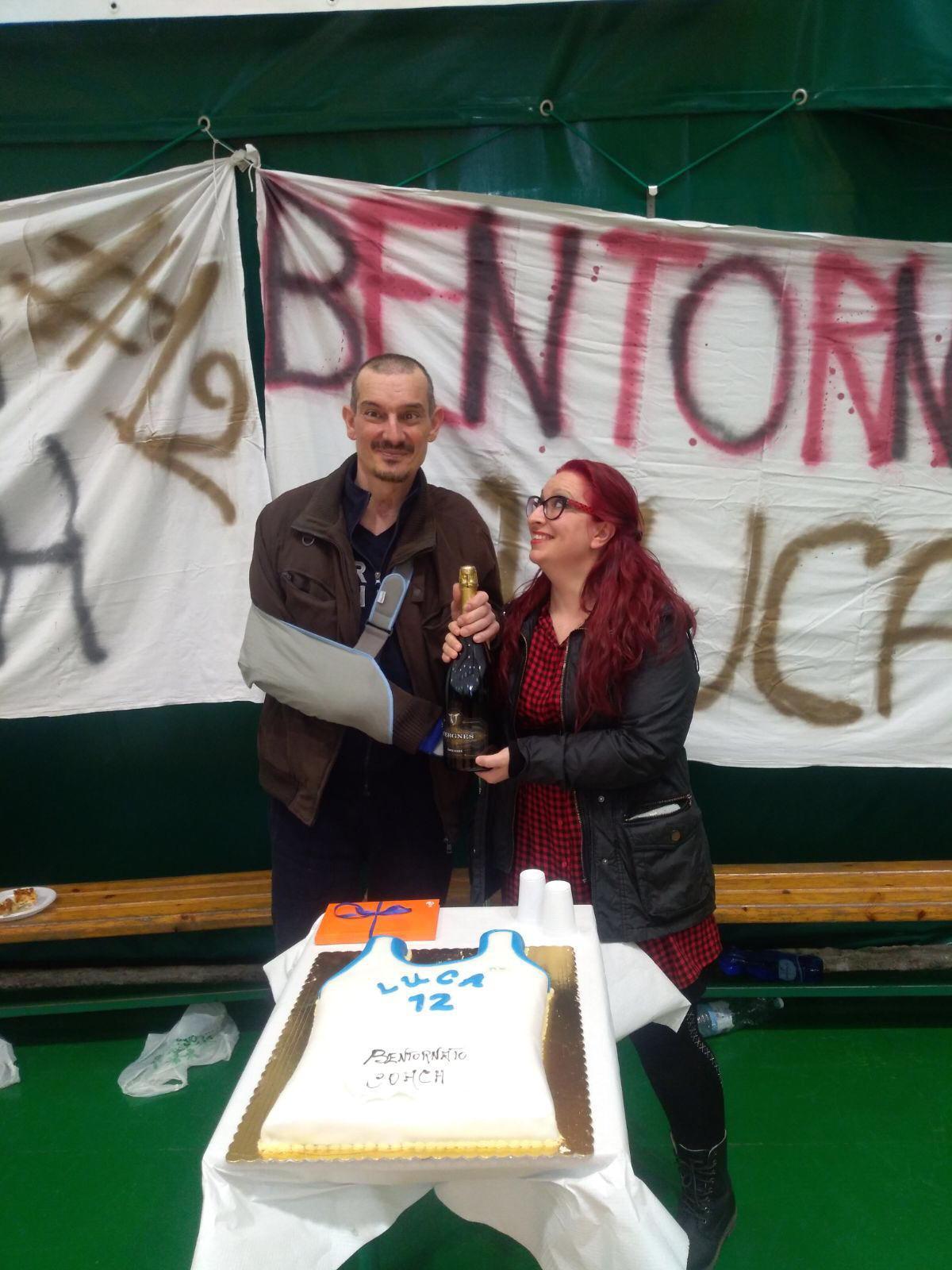 Luca Luperini e Alessandra Quilici durante la festa