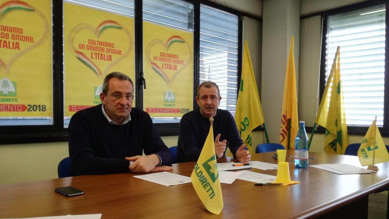 Da sinistra Simone Ciampoli, direttore di Coldiretti, e il presidente dell’associazione Fabrizio Tesi