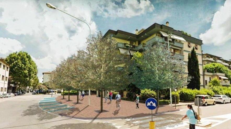 La nuova piazzetta fra via Ferrucci e via Grassi nel rendering del progetto
