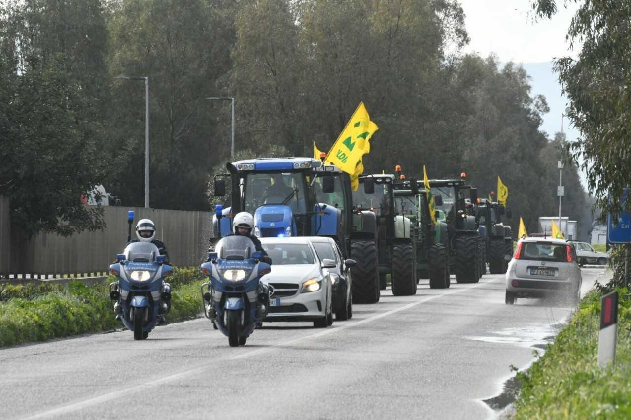 Il corteo dei trattori