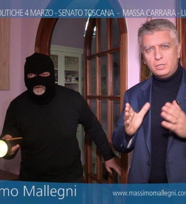 Mallegni ferma il ladro: al via gli spot elettorali