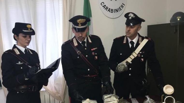 La droga sequestrata dai carabinieri a Santa Teresa