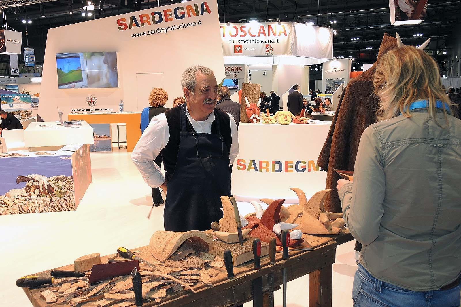 Lo stand della Sardegna in una recente edizione della Bit