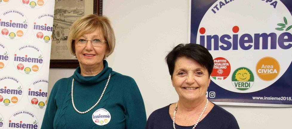 La lista Insieme al femminile con Cinti Luciani e Marescotti