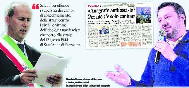 Anagrafe antifascista, il sindaco di Stazzema a Salvini: «Ti aspettiamo dai nostri morti»