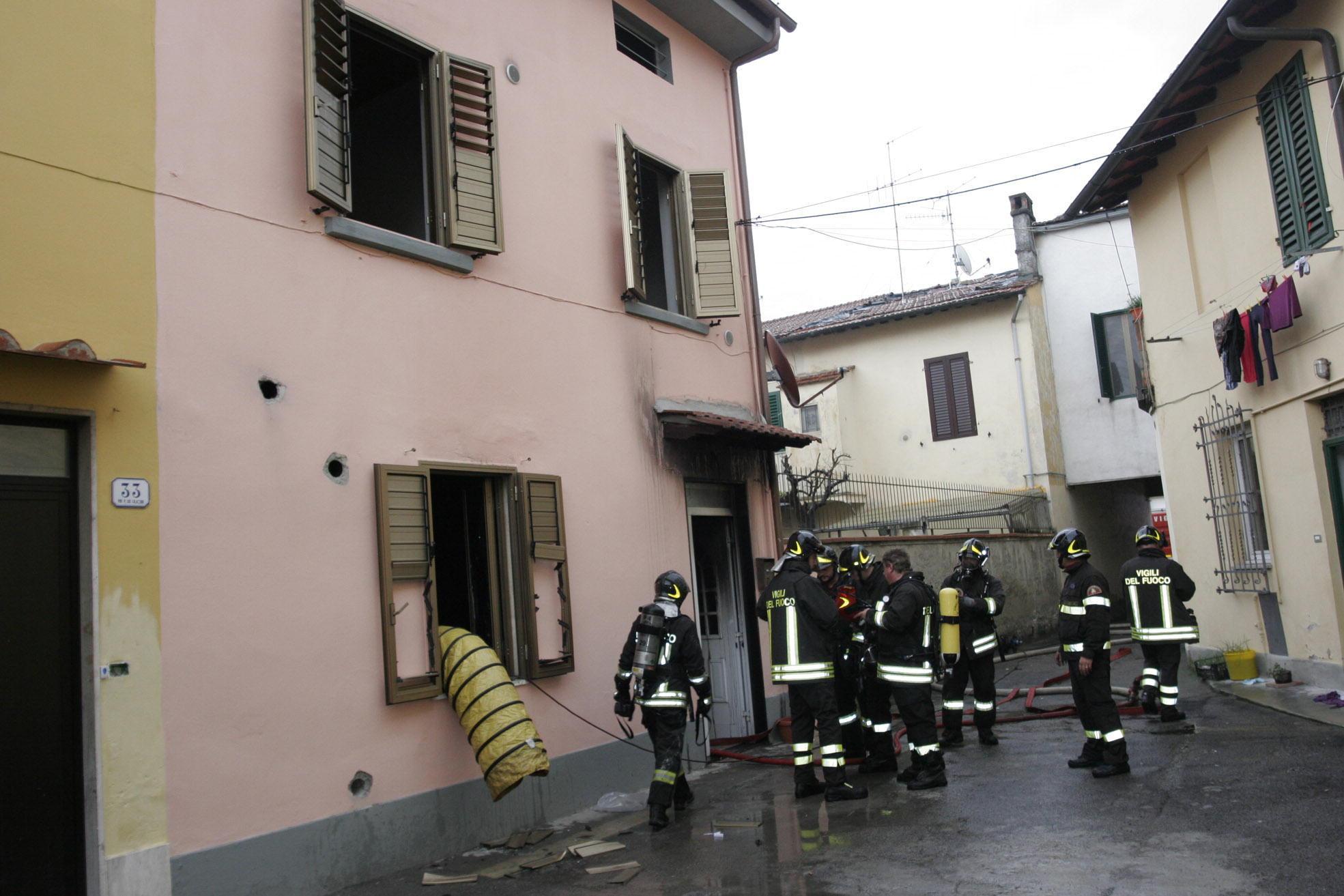 L'incendio del novembre 2011 in via Filicaia