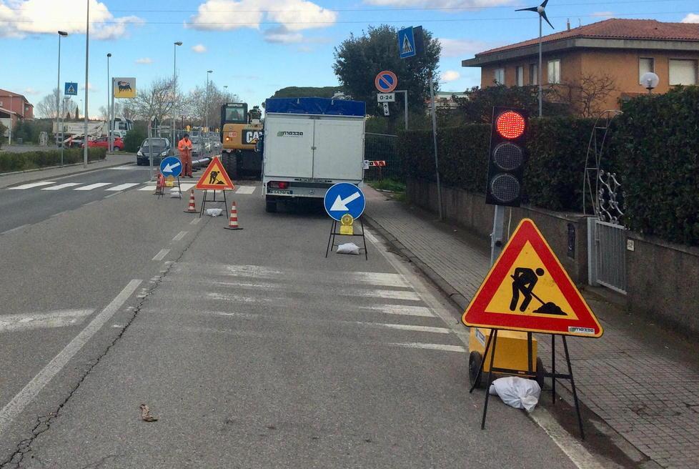 Cantiere in via Montanara: disagi al traffico