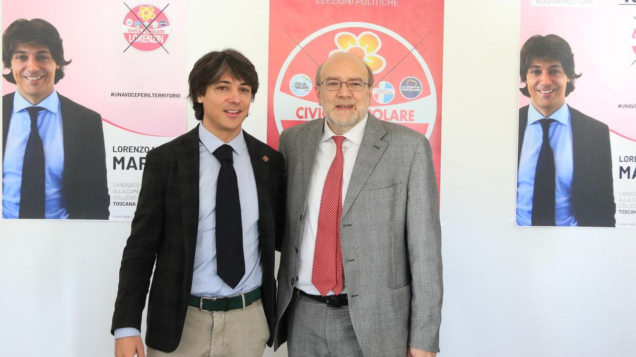 Lorenzo Maria Marchi con l'onorevole Lorenzo Dellai (foto Sproviero-Batavia)