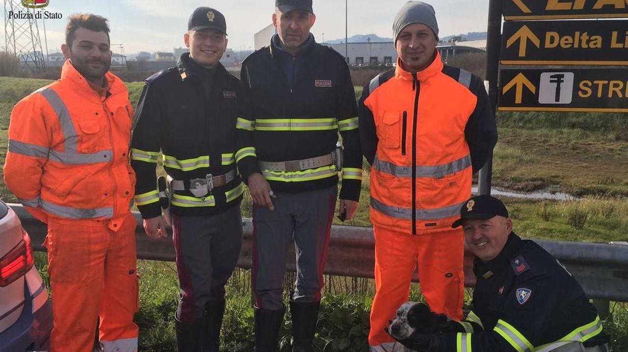 La polizia stradale di Prato insieme a Luna