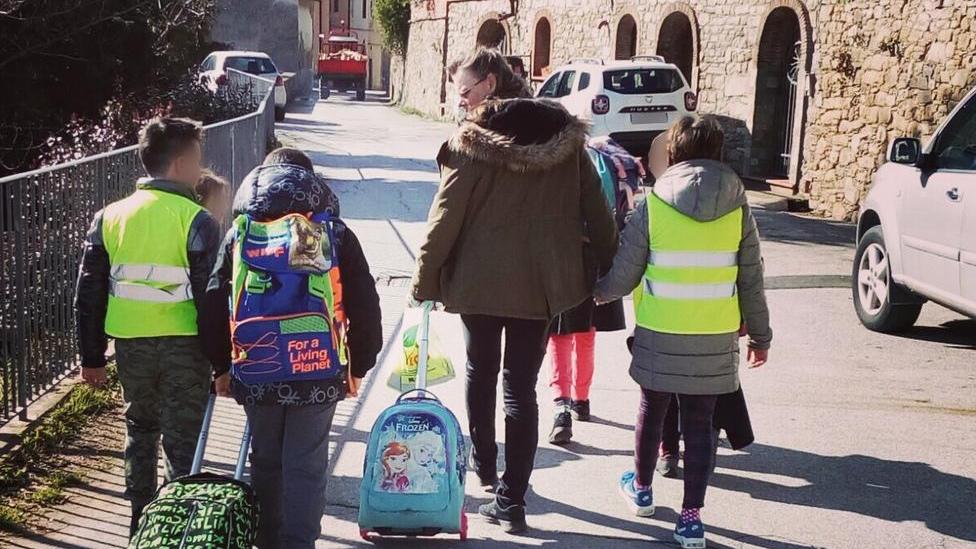 Piedibus arriva fino al borgo di Ruota