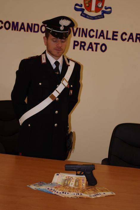 La pistola sequestrata nell'officina Zampini di Marco Bonechi