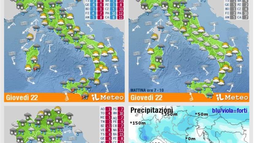 Maltempo: Emilia Romagna, nuova allerta per neve. Anche in pianura