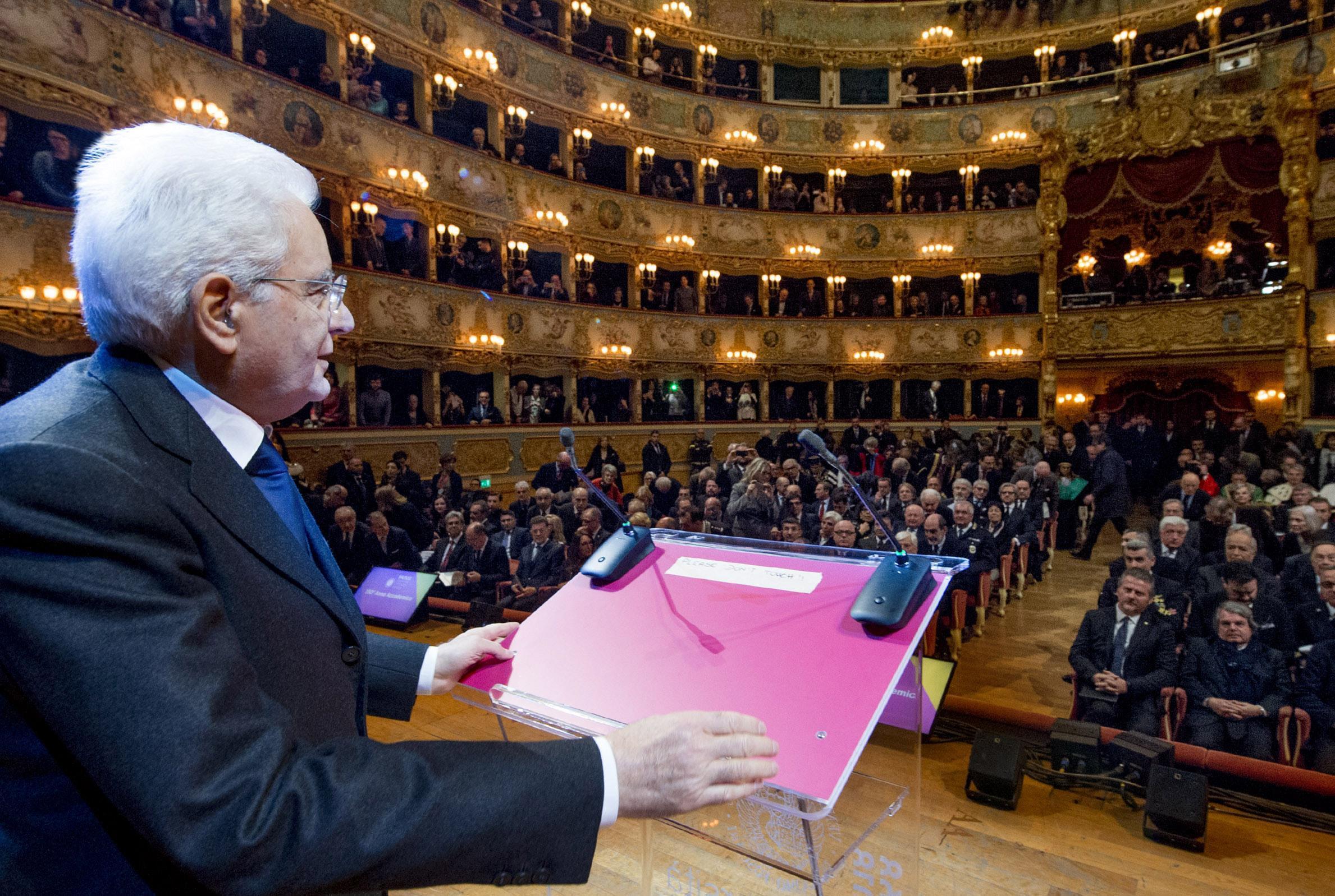 Il presidente della Repubblica Sergio Mattarella