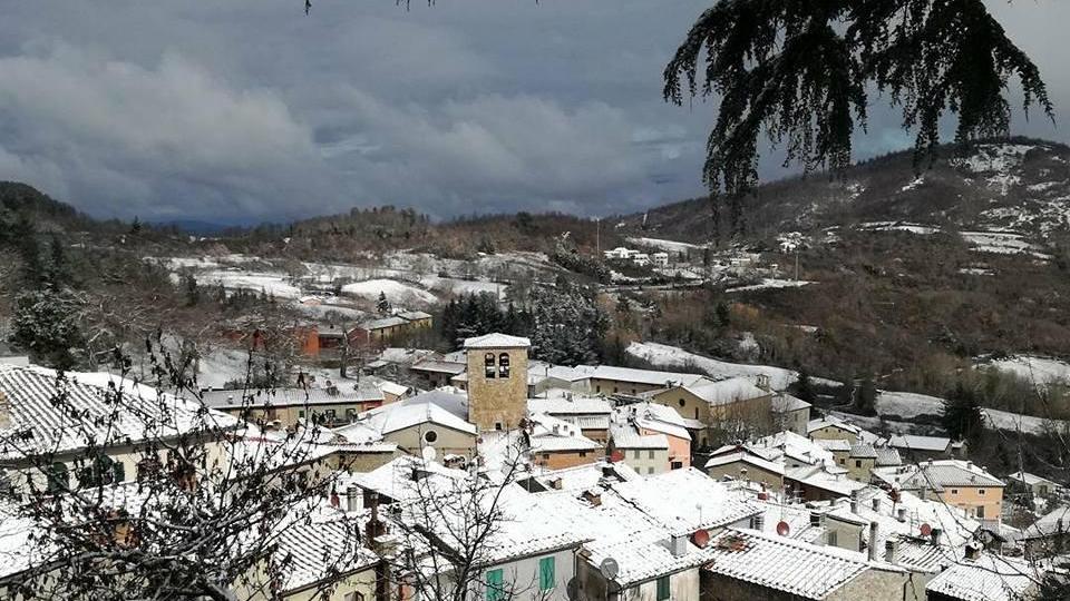 Neve a Montieri (foglio da Facebook di Lina Marques)