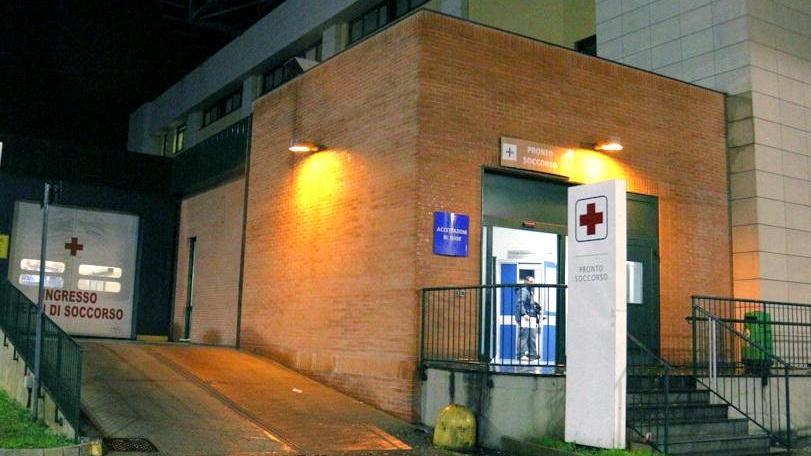 L'ingresso del pronto soccorso dell'ospedale (Marzi Pentafoto)