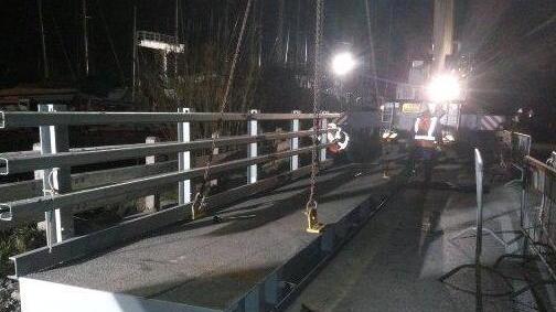 Si rimuove il ponte provvisorio sull’Arnino