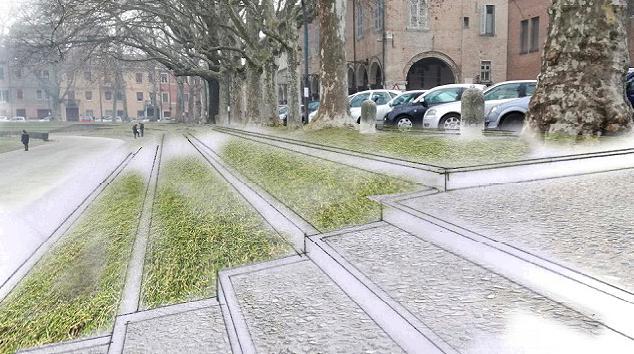 Restyling Piazza Ariostea, cambiano anche le luci 
