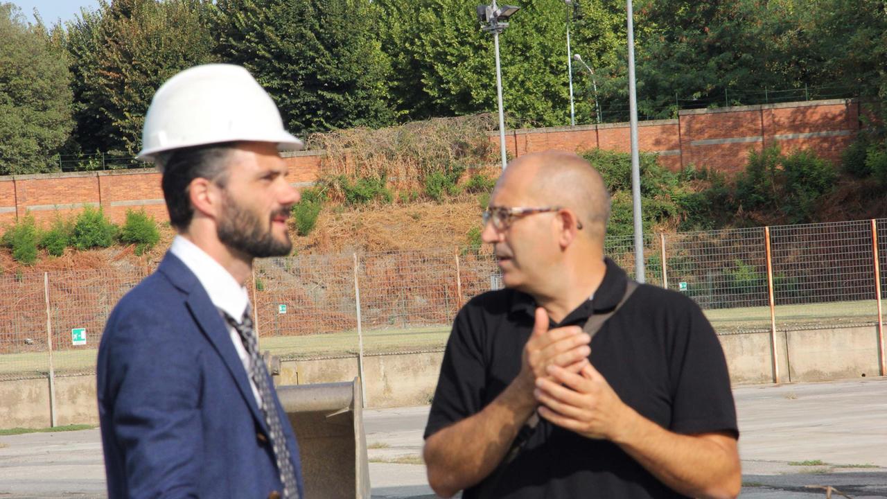 Il dirigente Luca Piantini con il sindaco di Prato Matteo Biffoni