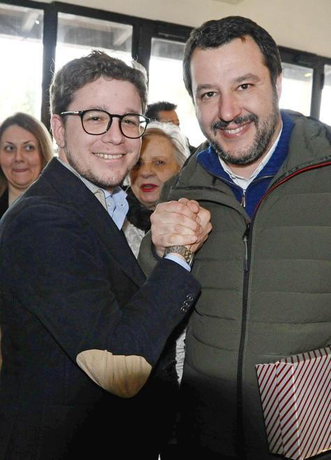 Il leader Salvini con Gasperini 