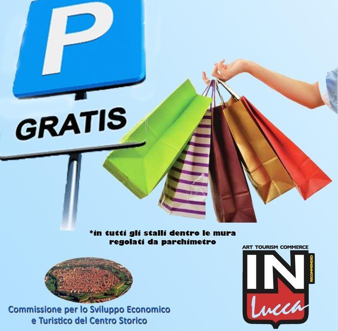 Sosta gratuita, un volantino per i negozianti