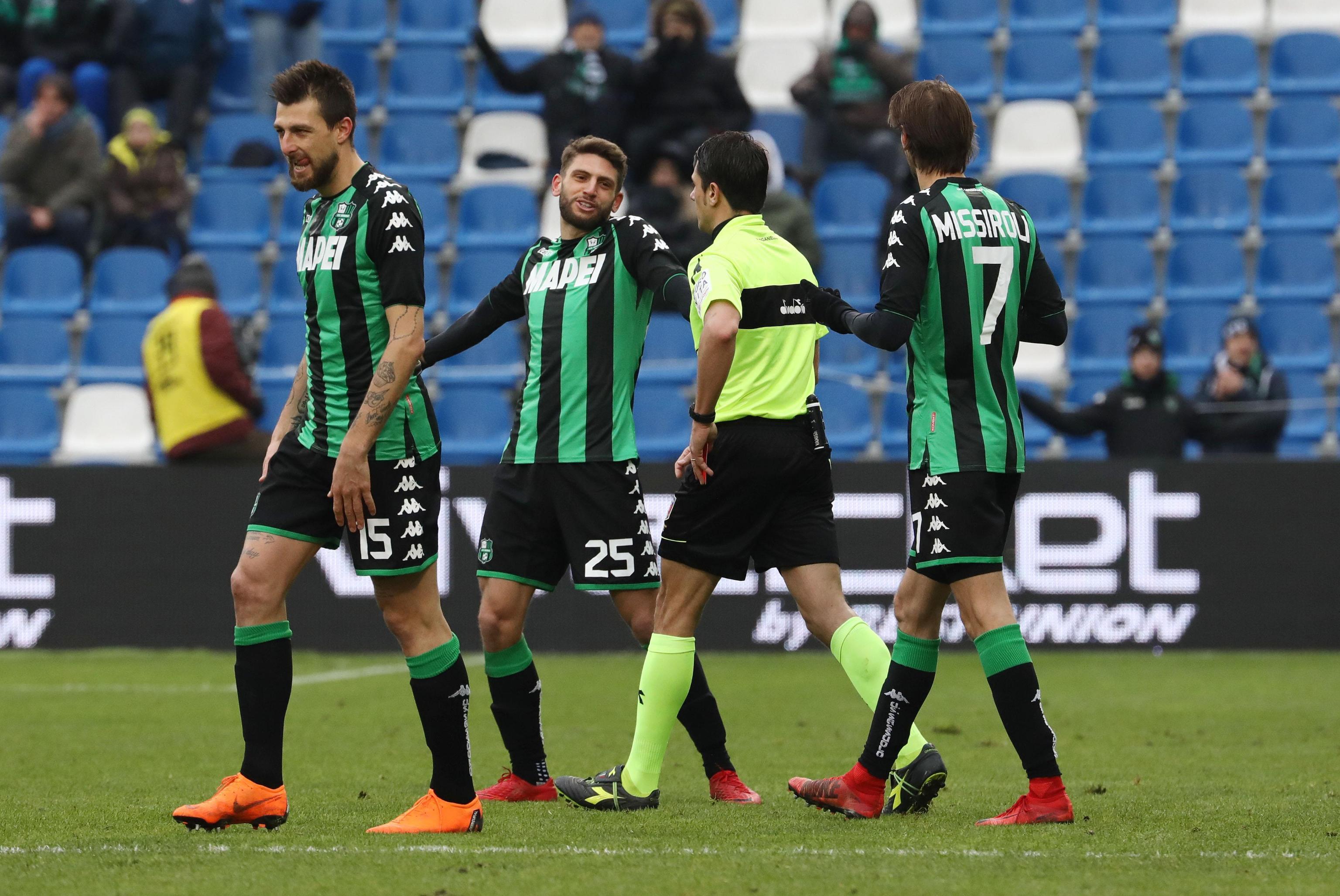 Berardi espulso contro la Lazio