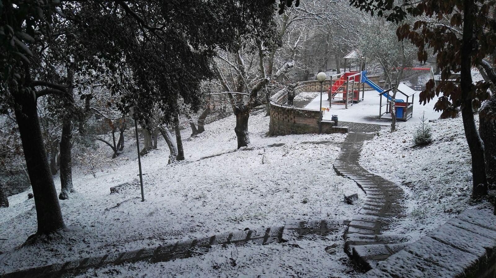 La neve caduta al parco della Finoria