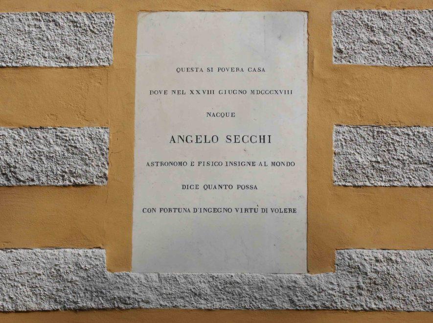 Restaurata la lapide nella casa natale di Angelo Secchi 