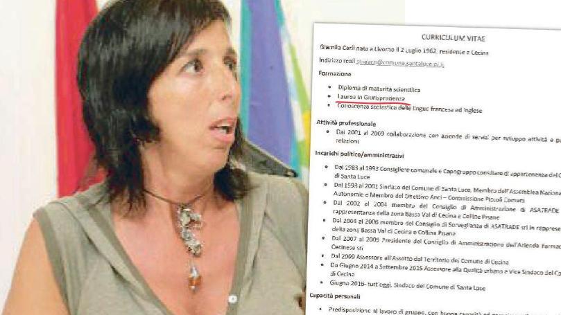 Quel silenzio del Pd sul falso curriculum della sindaca Carli