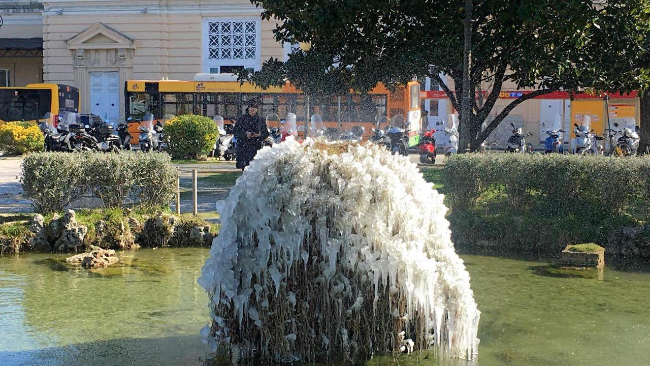 Il gelo a Livorno (Marzi / Pentafoto)