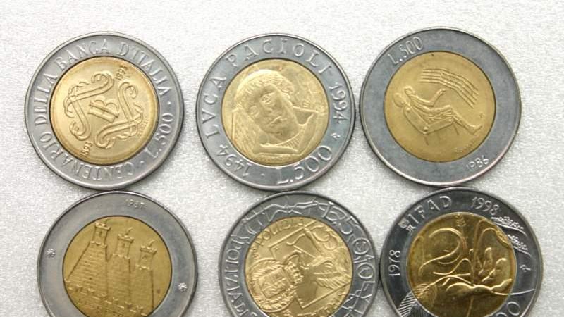 Monete da collezione da 500 lire