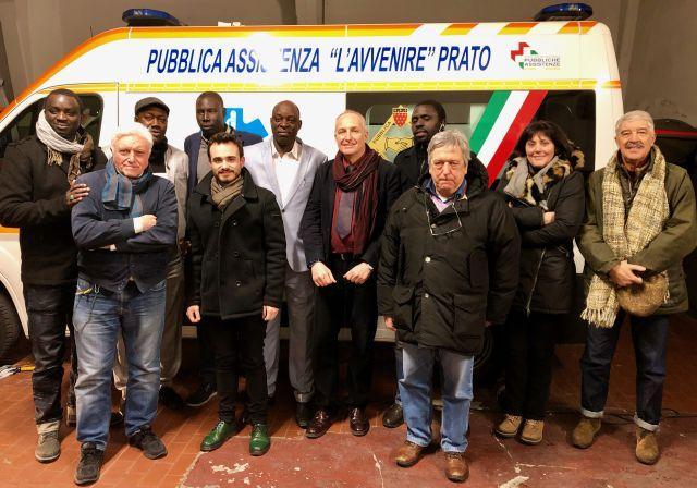 L'incontro della delegazione pratese nella sede della Pubblica Assistenza L'Avvenire