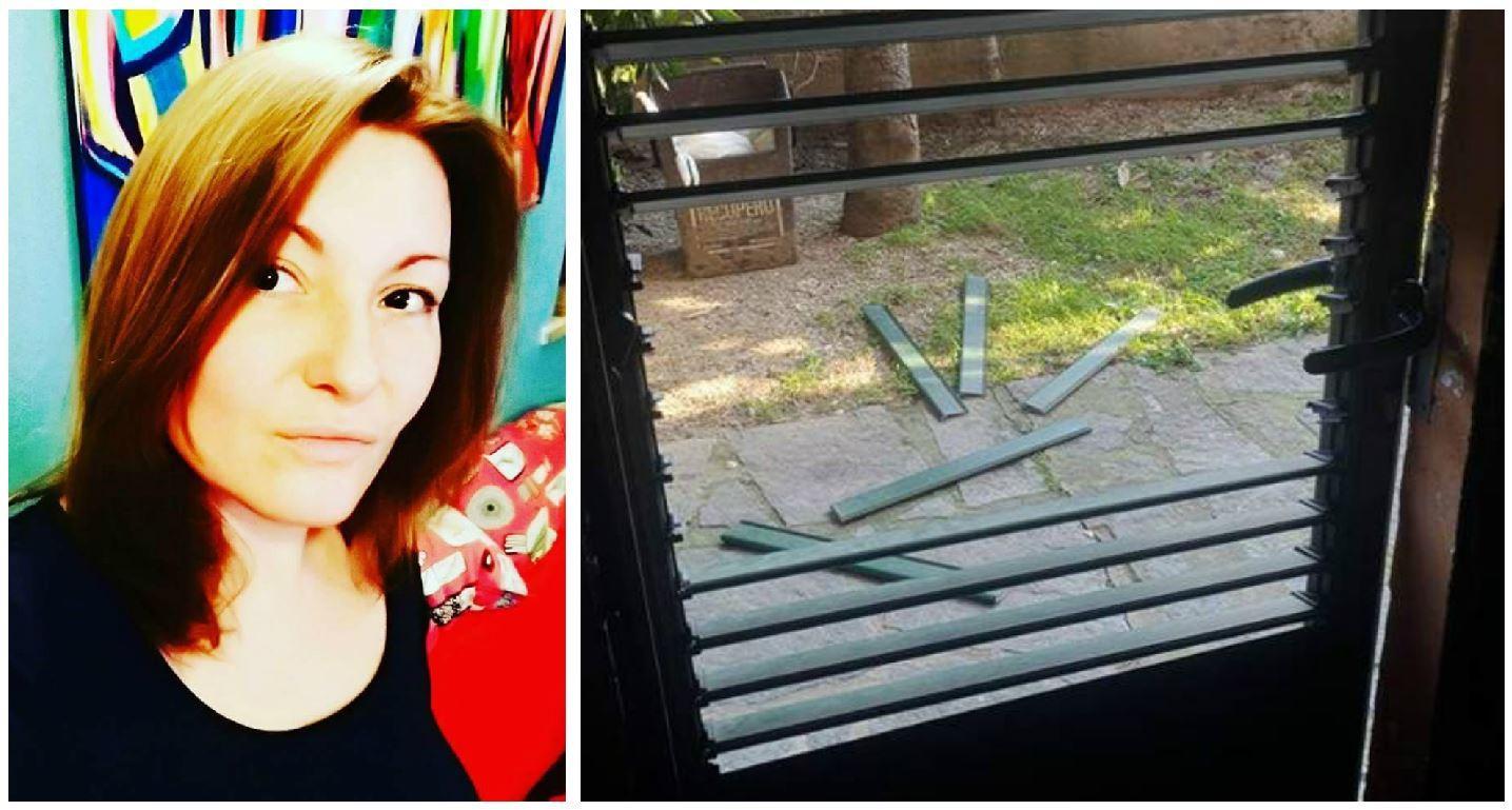 Katy Vensi e la persiana smontata dai ladri