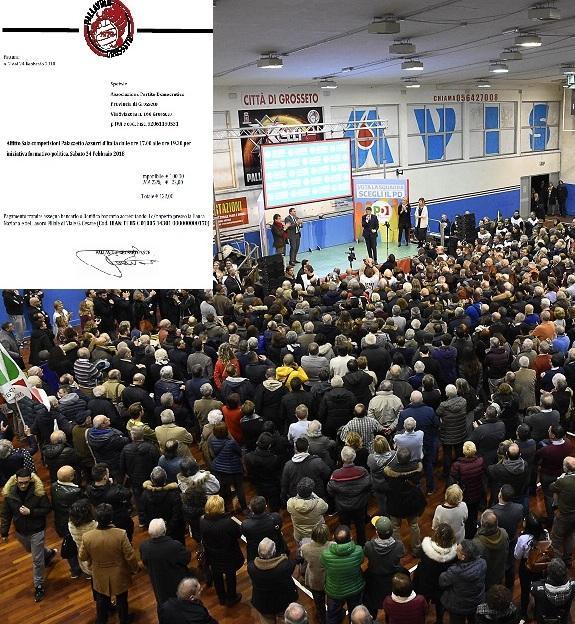 Il sindaco: «Palazzetto gratuito per Renzi» Il Pd mostra la fattura 