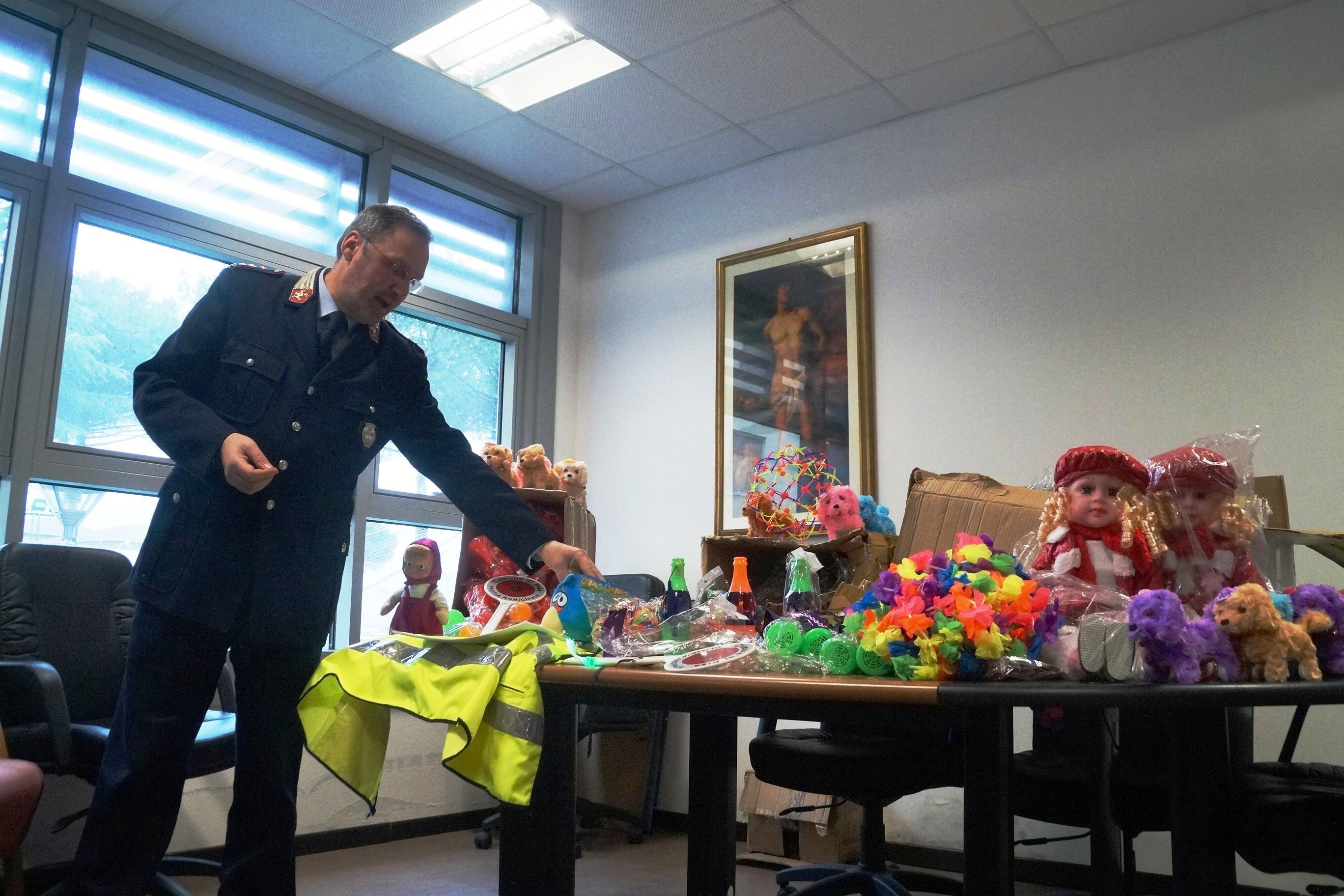 I giochi sequestrati dalla polizia municipale