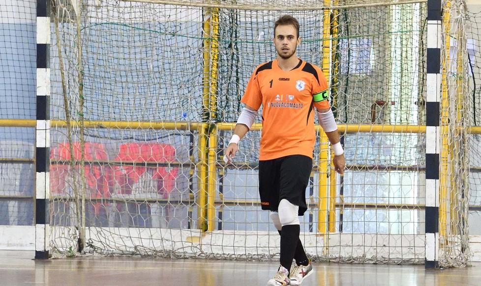 Il portiere della Nuova Comauto Prato calcio a 5, Thiago Perez