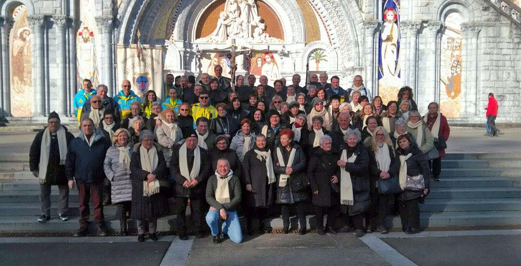 La delegazione della Misericordia in pellegrinaggio al santuario di Lourdes