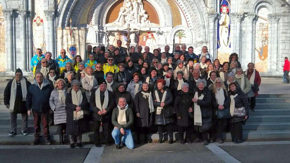 La delegazione della Misericordia in pellegrinaggio al santuario di Lourdes