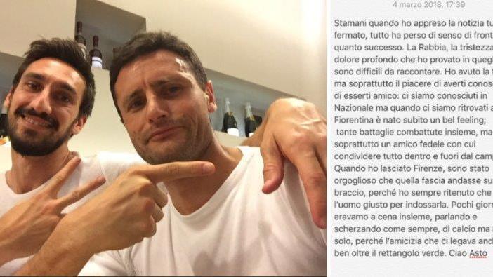 Empoli, il toccante saluto di capitan Pasqual ad Astori