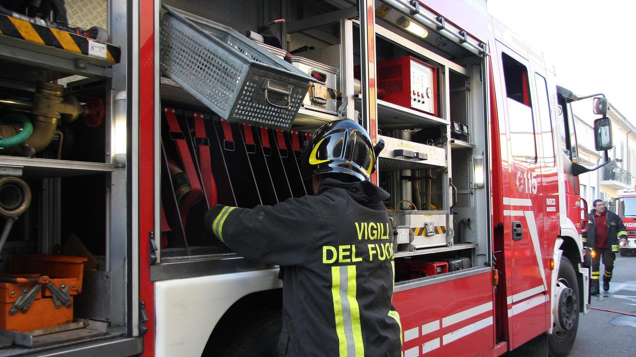 Un mezzo dei vigili del fuoco