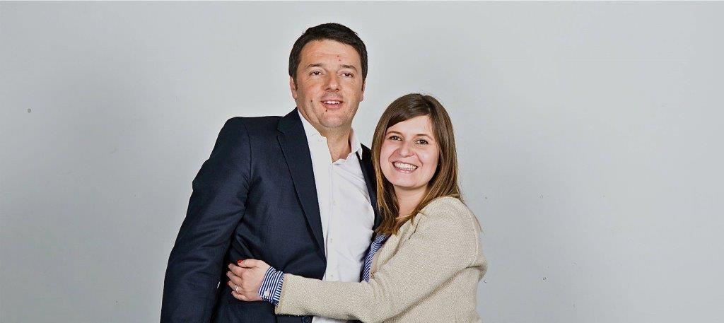 Barnini con Renzi al Lingotto nel 2014 (dal profilo Facebook della sindaca)