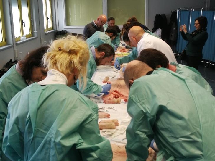 Medici a lezione di chirurgia all’ospedale 